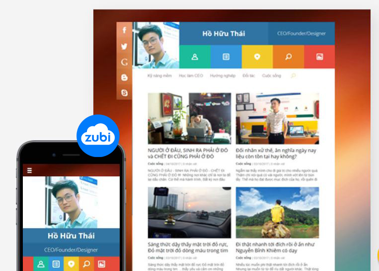 thiet ke web Portfolio ceo thaiaiti