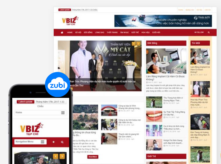 thiet ke web tap chi vbiz