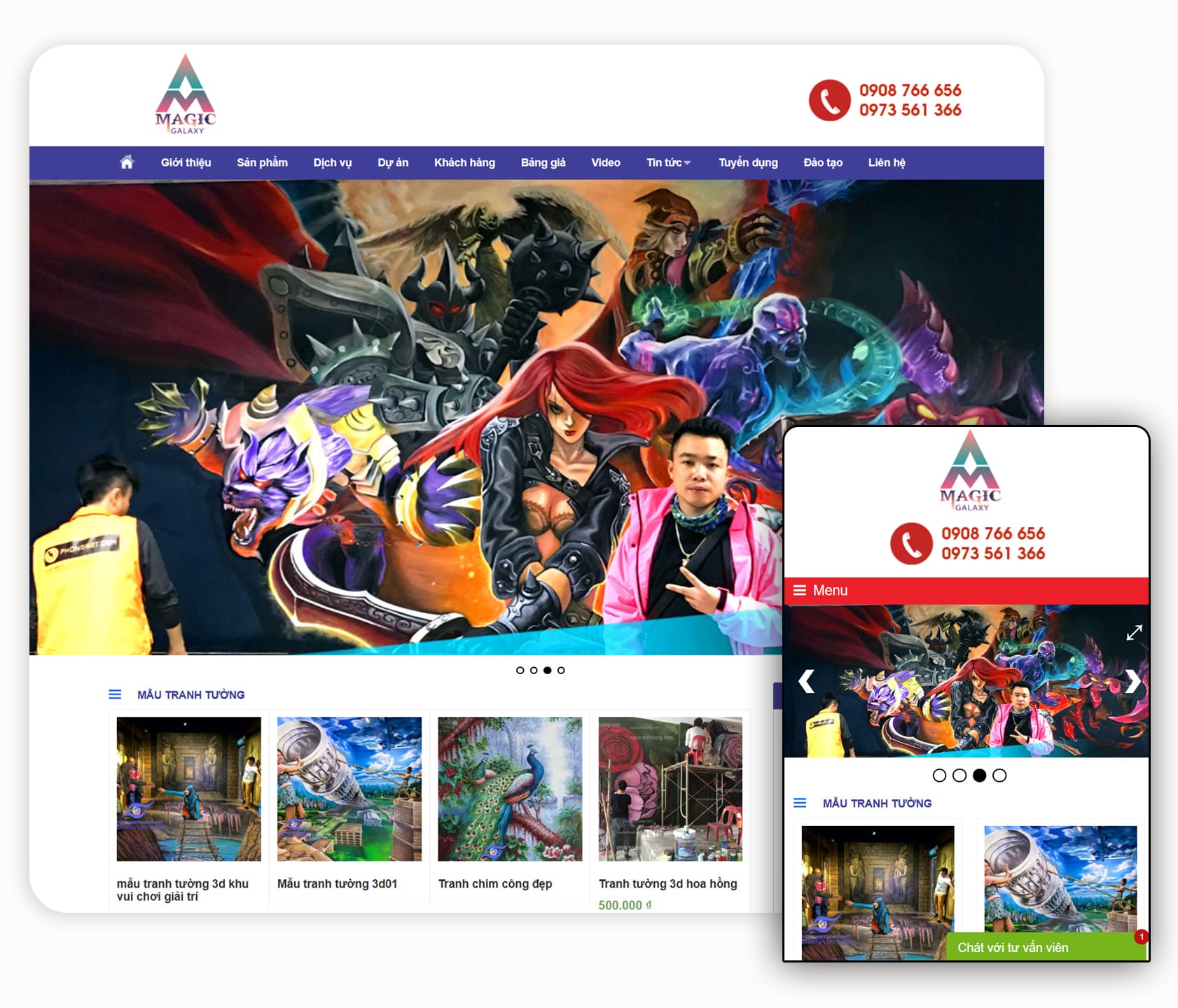 Zubi hop tac thiet ke website shop Mau Tranh Tuong Mat Viet – Nghe thuat giao thoa cong nghe