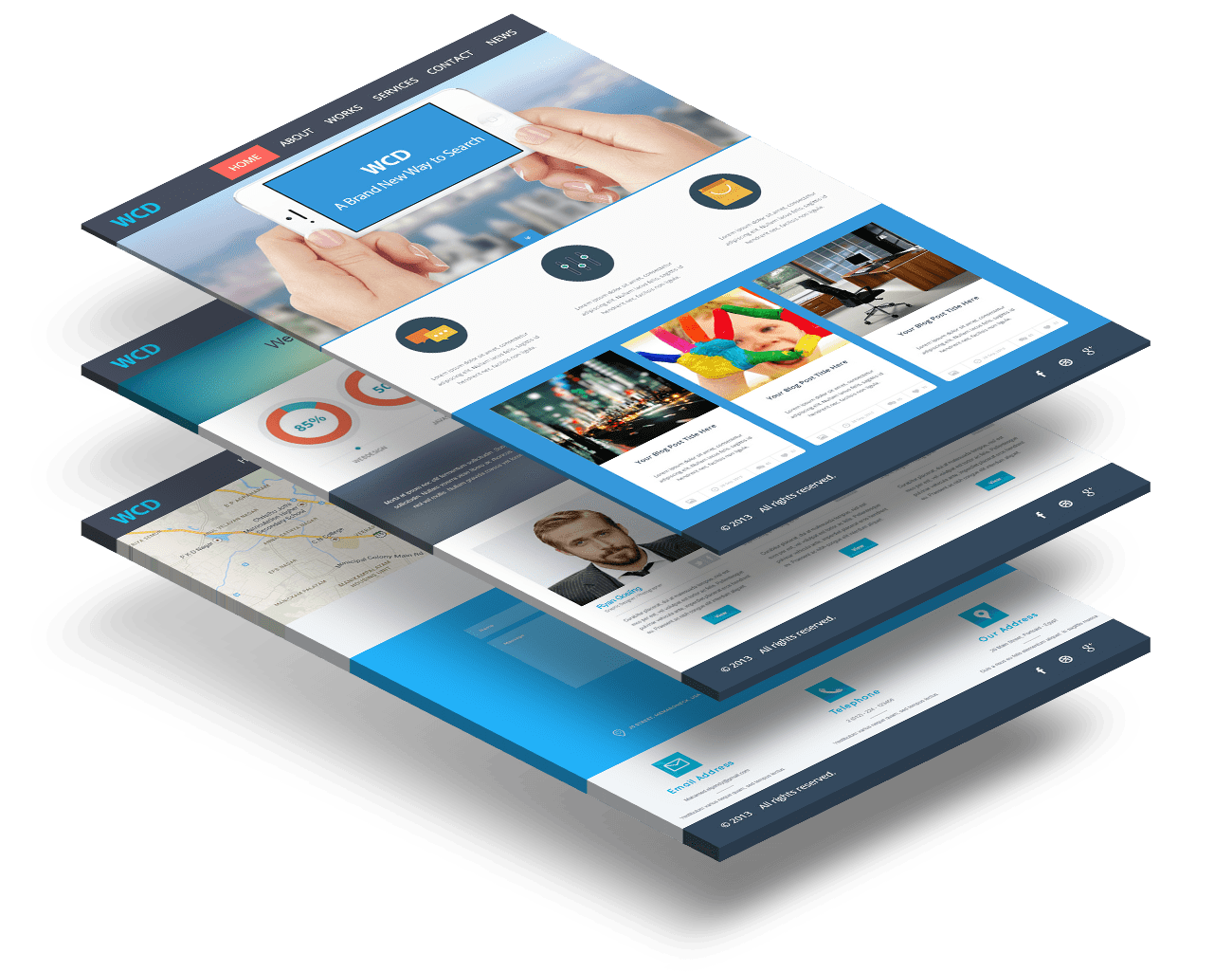 Thiết kế WordPress 22 template blogspot