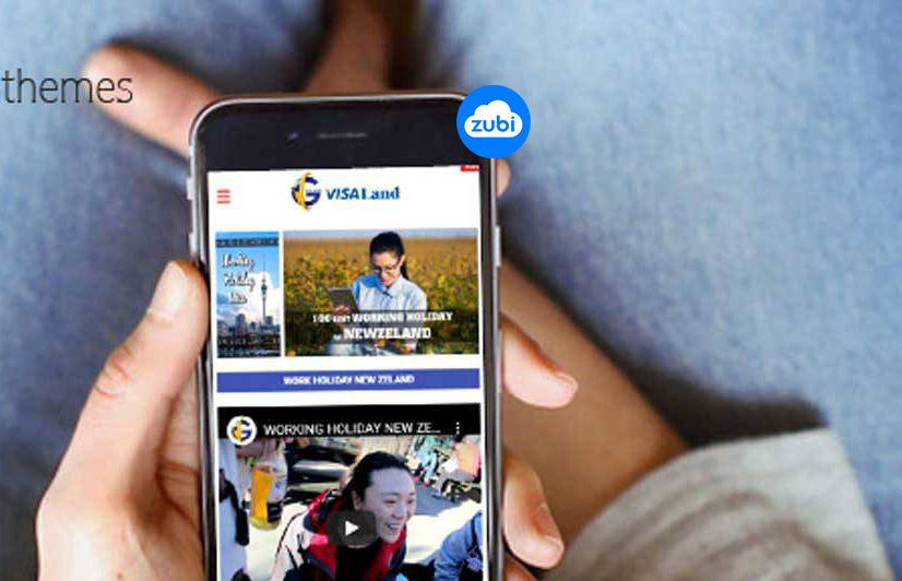 Zubi hợp tác thiết kế website doanh nghiệp cho Công ty CP Global Visa Land 1 thiet ke web cty visa0mobi