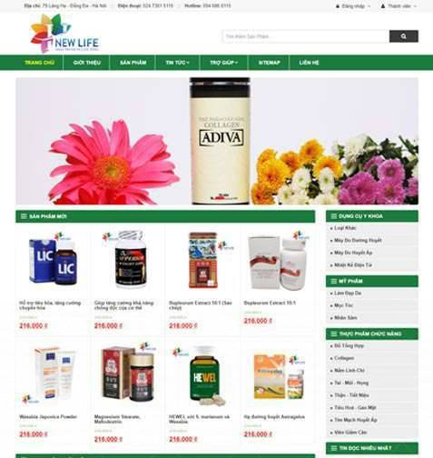 Dịch vụ thiết kế website bán dược phẩm