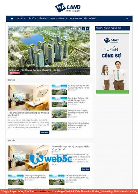 Thiết kế web công ty xây dựng chuyên nghiệp Thanh Xuân Hà Nội