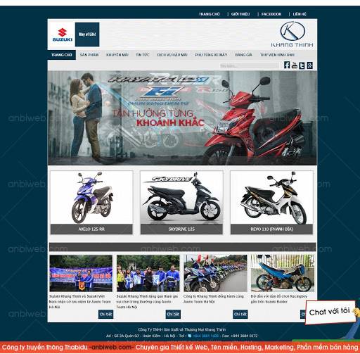 thiết kế web sản xuất xe máy Đông Anh 