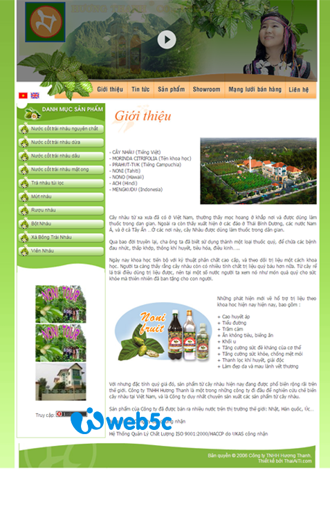 thiết kế web mỹ phẩm thiên nhiên chuyên nghiệp Thanh Xuân Hà Nội