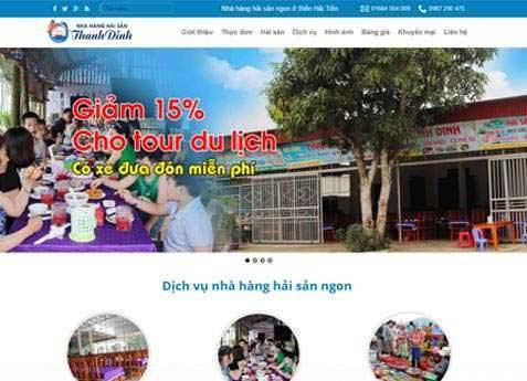 thiết kế web wordprees nhà hàng biển Nha Trang