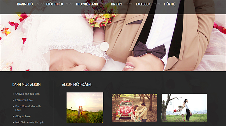 Kết quả hình ảnh cho thiết kế website ảnh viện áo cưới chuyên nghiệp