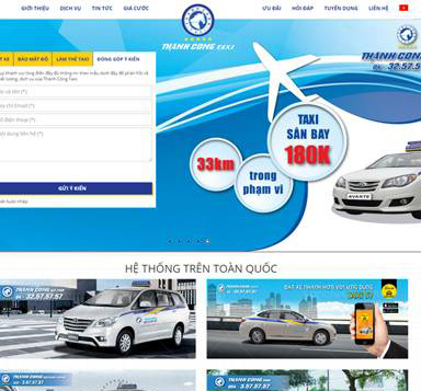 thiết kế website hãng taxi đẹp chuyên nghiệp chuẩn SEO