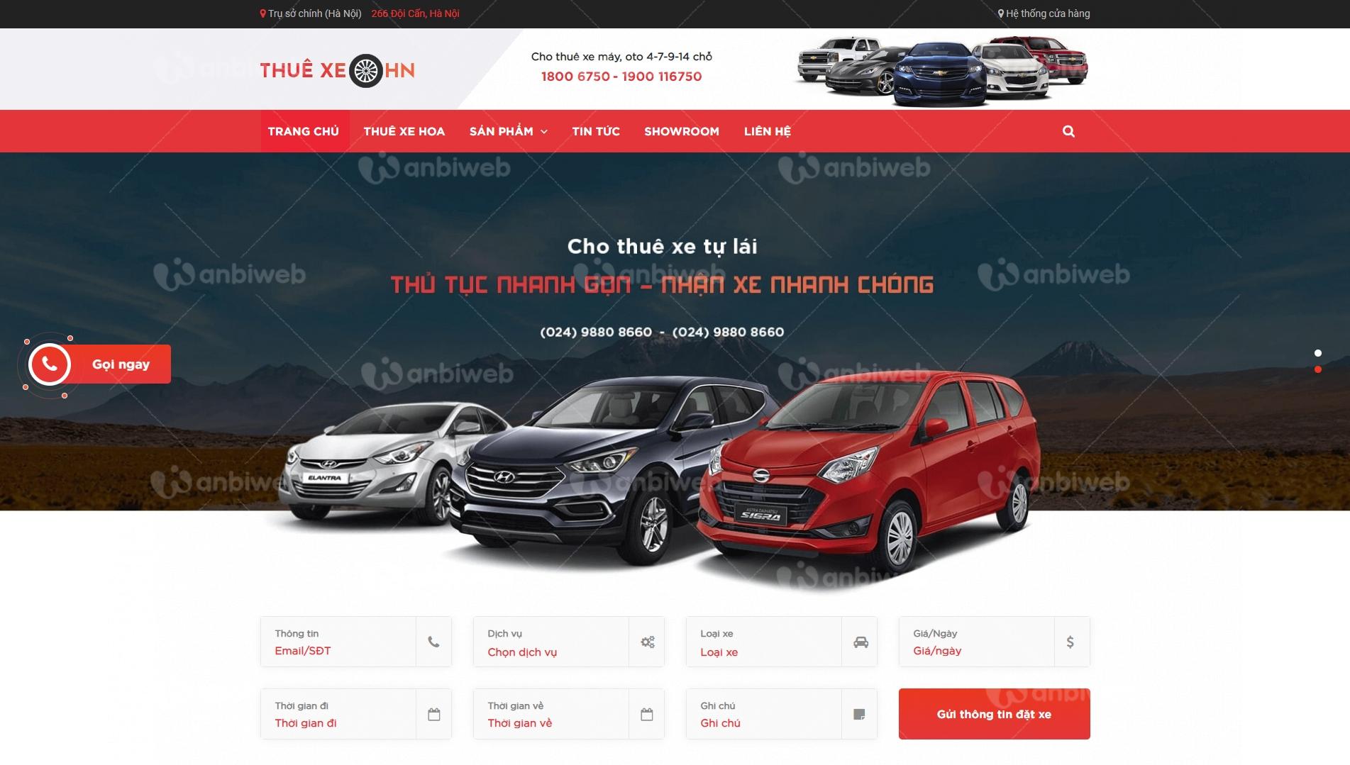 Zubi Cloud hợp tác thiết kế website cho thuê ôtô chuyên nghiệp