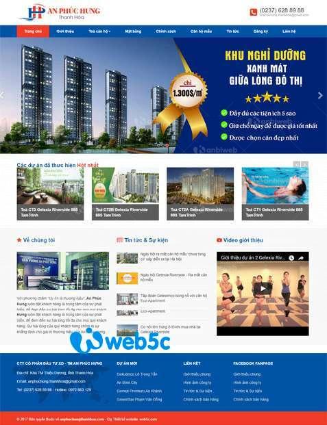 Thiết kế web công ty xây dựng uy tín tại Long Biên 