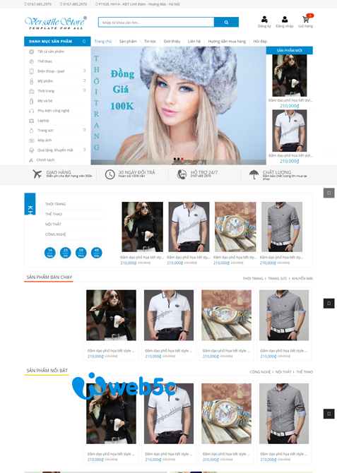 Thiết kế web thời trang uy tín tại Thanh Oai
