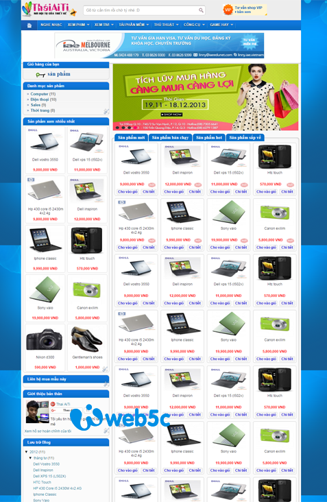 Thiết kế website bán hàng uy tín tại Thanh Am