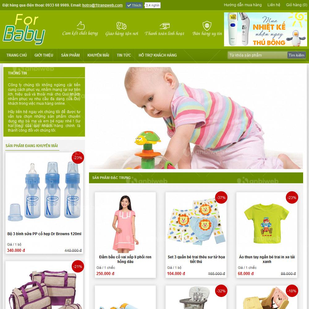 Thiết kế website mẹ và bé uy tín tại Đông Anh Hà Nội