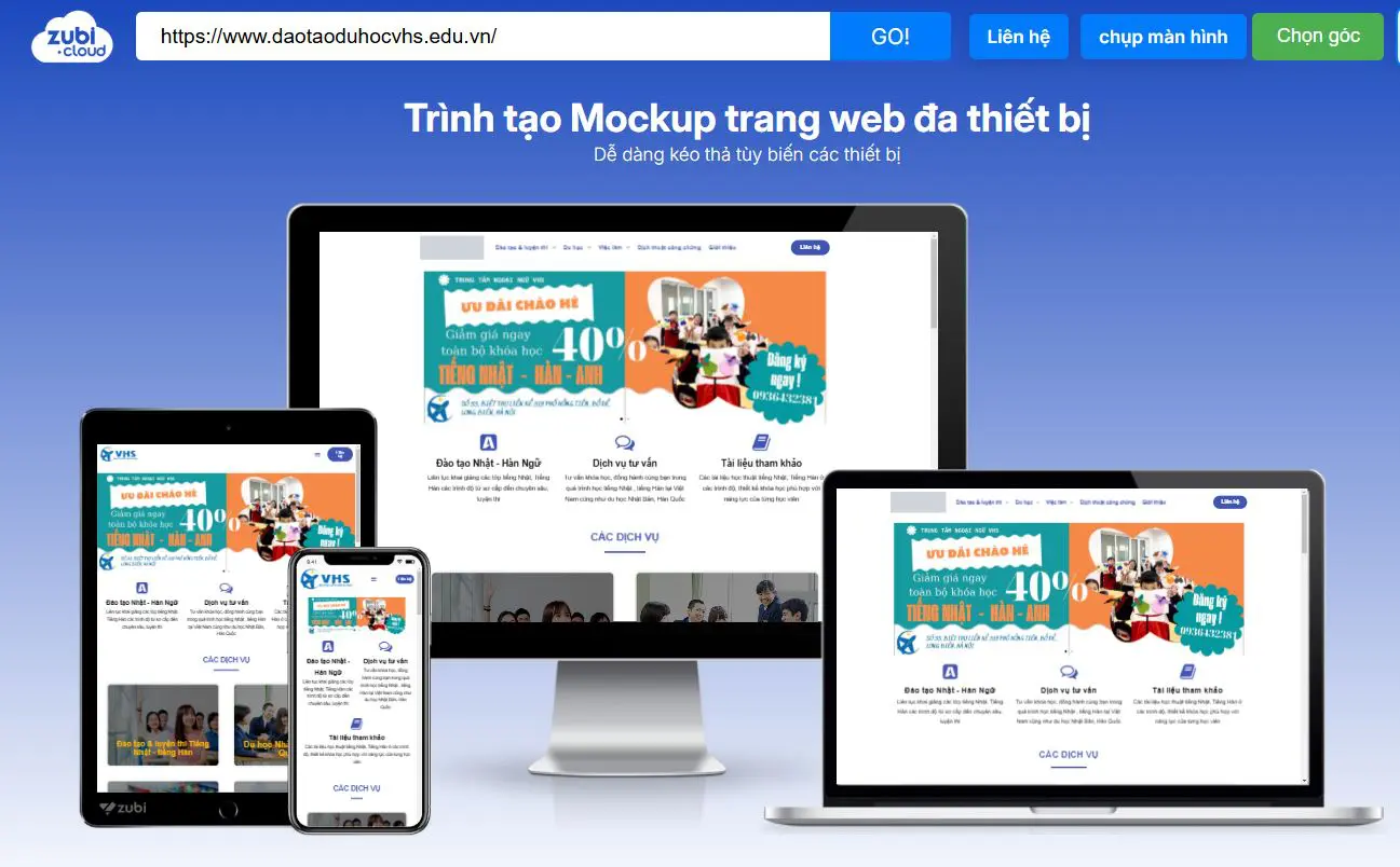 thiet ke web daotaoduhocvhs