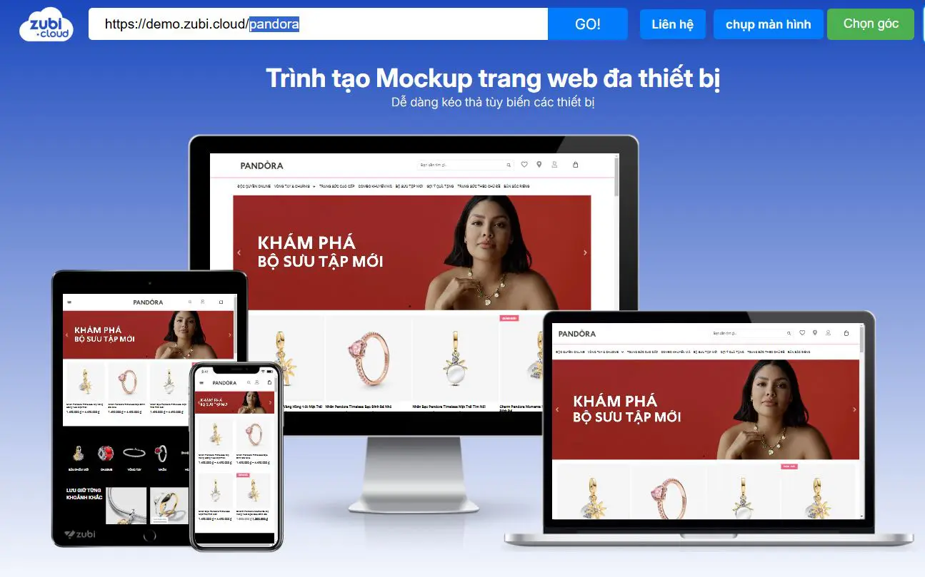 thiet ke web pandora